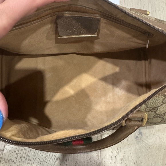 Gucci Tan Canvas & Leather Vintage PRISTINE Boston Bag Authentic with COA - Picture 12 of 13